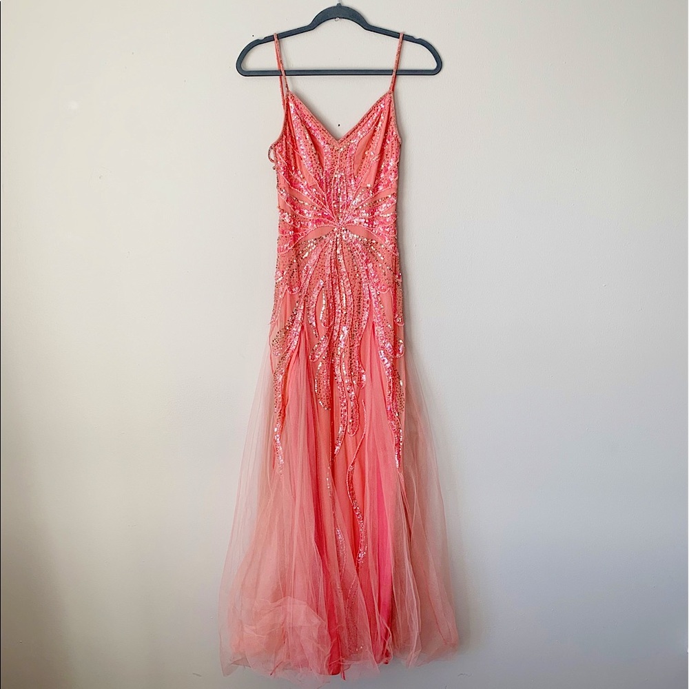 Mac Duggal Beaded Backless Gown